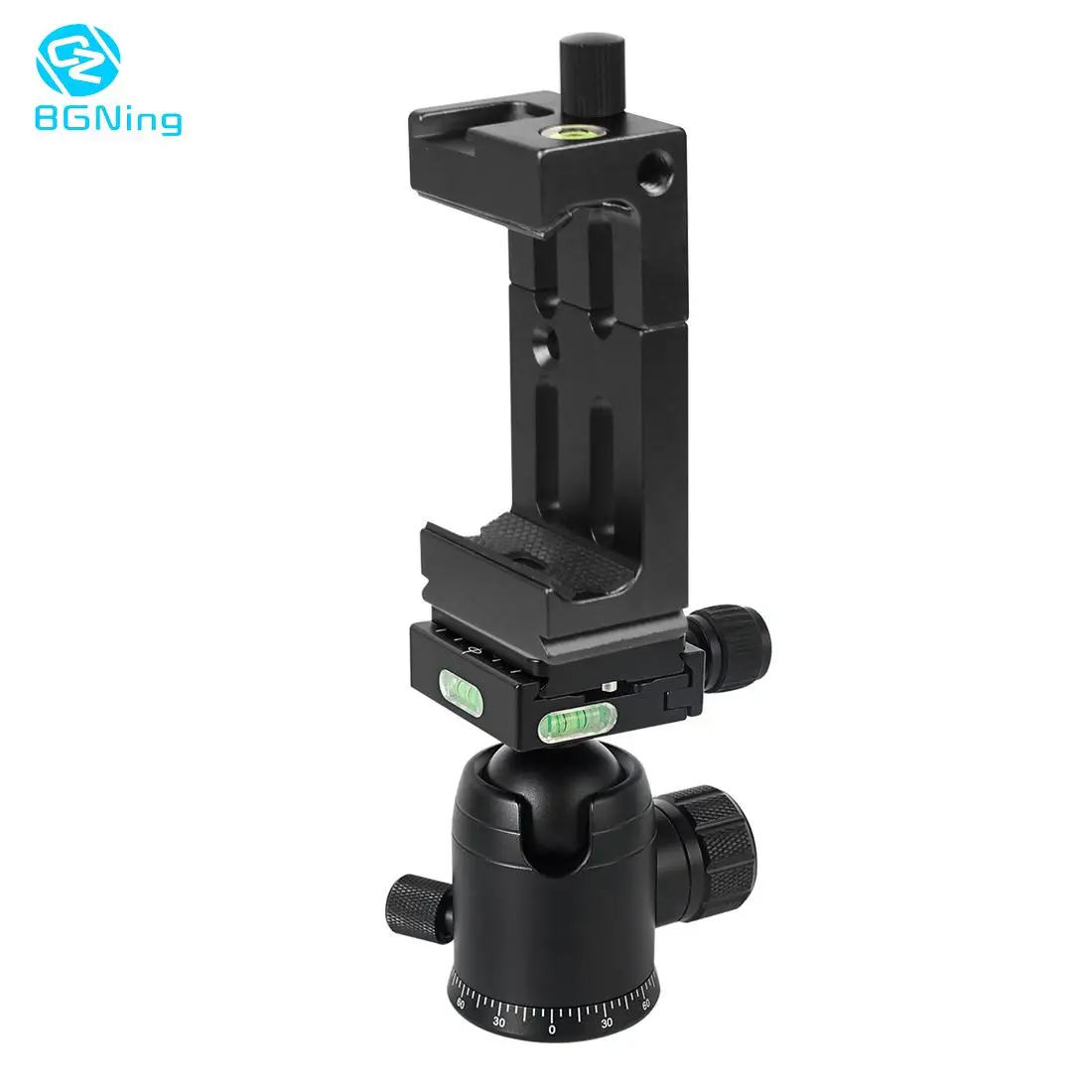 

BGNing 360 Degree Panorama Ball Head Tripod Camera Mount Stand Phone Holder Clip XJ-8 Flashlight Microphone With Spirit Level