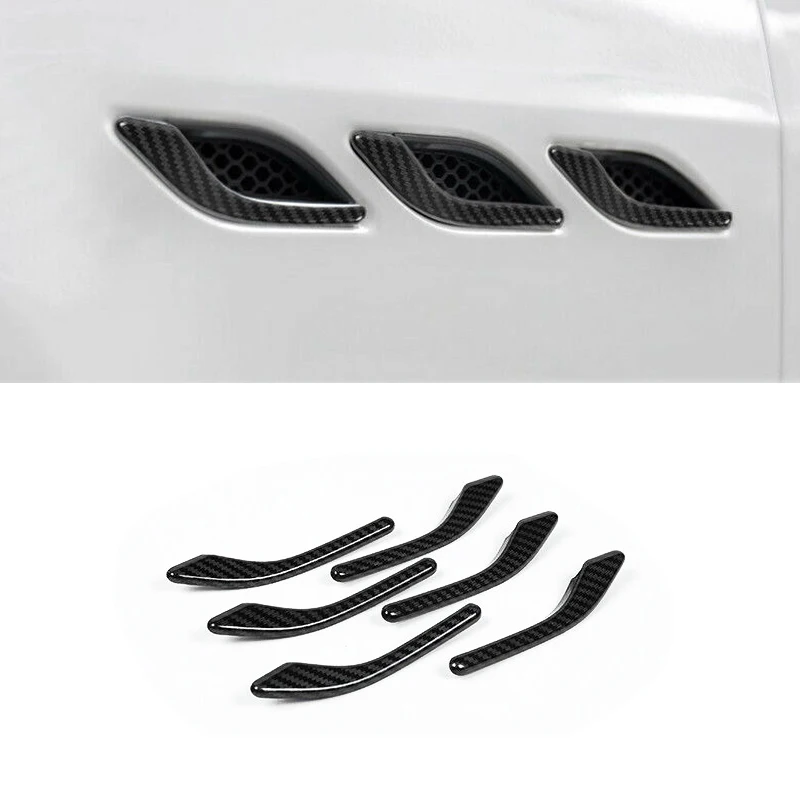

DWCX 6pcs Black Side Wing Air Vent Intake Inlet Flow Fender Trim Cover Grill fit for Maserati Ghibli 2014 2015 2016 2017 2018
