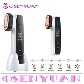 

2020 6in1 Facial Skin Rejuvenation RF EMS Mesotherapy Face Lifting Tightening Device Beauty LED Photon Acne Wrinkle Remover