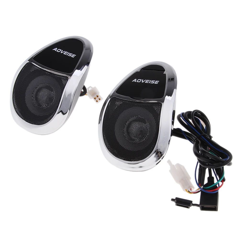 Водонепроницаемый Bluetooth мотоцикл стерео светодиодный колонки аудио система USB FM радио