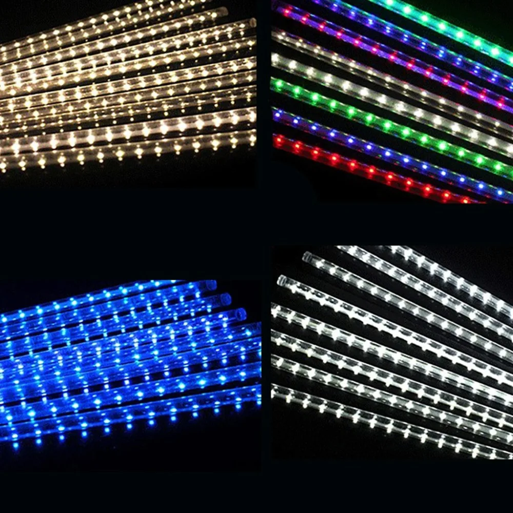 2Pcs fairy lights party LED lights meteor shower rain snowfall Christmas tree garden 30CM meteor lamp guirlande lumineuse 30N13 (1)