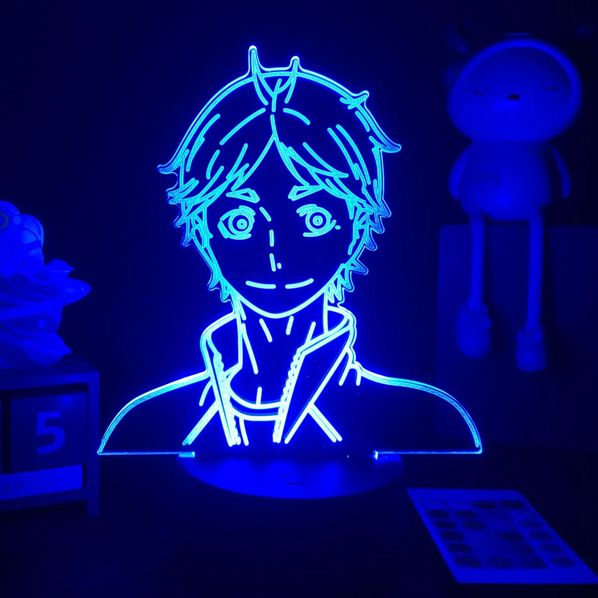 3D LED Night Light Anime Haikyuu!! Cool Manga Gifts Sugawara Koushi Figure for Bedroom Decor Nightlight Kids Child Birthday Gift candle night