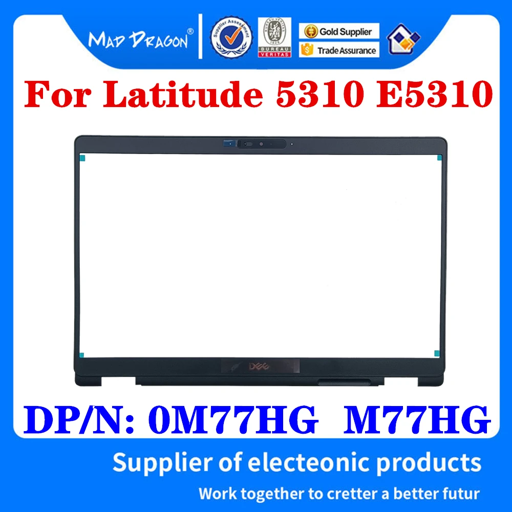 Original 0m77hg M77hg para Dell Latitude 5310 E5310 Portátil Lcd Moldura da Frente Guarnição Capa Moldura de Plástico b Escudo Novo