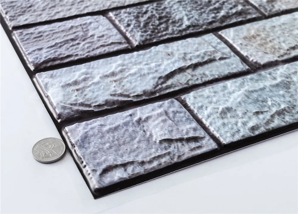 5 шт. 3D кирпичная самоклеящаяся наклейка на стену ПВХ водонепроницаемый DIY Съемная плитка кухня ванная комната украшение дома