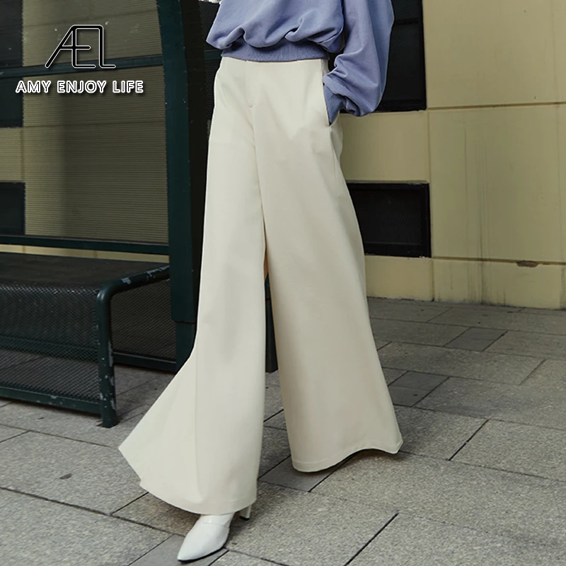 beige straight leg trousers womens