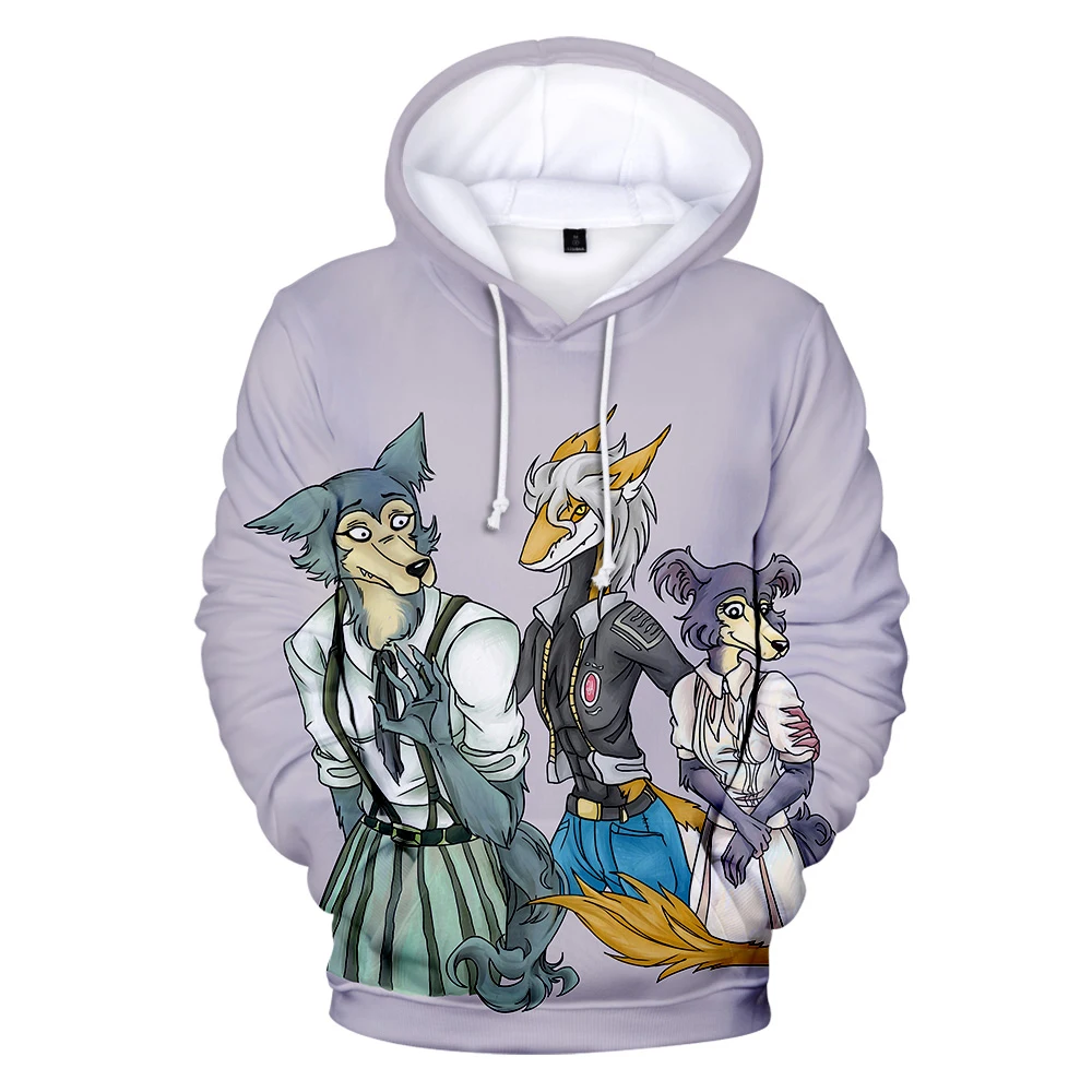 Толстовки с капюшоном с 3D BEASTARS для мужчин/женщин/детей; толстовка с капюшоном с изображением волка; весенне-осенний спортивный костюм с капюшоном в стиле аниме Харадзюку; японский костюм для косплея