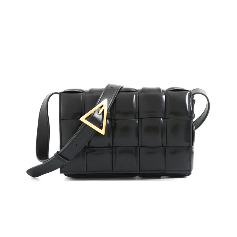 

Women's Fashion Designer Genuine Leather Kniting Clutch Bag Mini Flap Shoulder Crossbody Bag Handbag with Detachable Coin Purse