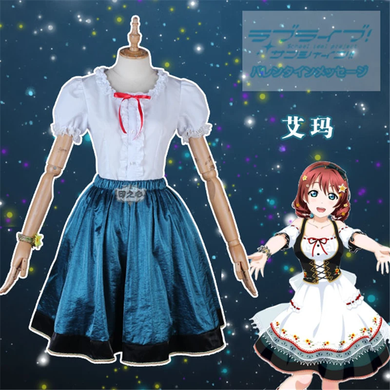 Аниме Love Live School Idol фестиваль платье для косплея Эммы Верде вечернее H| |