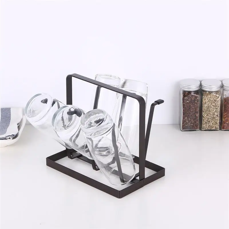 2pcs Draining Cup Holder Iron Cup Holder Kitchen Cup Draining Holder Rack Household Cup Holder Cup Storage Rack