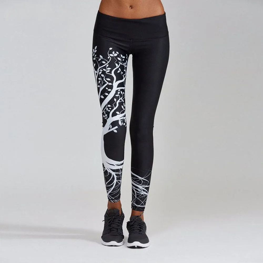 

Sexy Leggings Women Printed Sports Black Workout Leggings Gym Fitness Exercise Athletic Pants Legging Legins лосины женские
