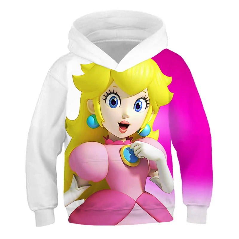 Модная 3D Одежда для мальчиков и девочек толстовка в стиле Super Mario Bros Детские Мультяшные свитшоты пуловер