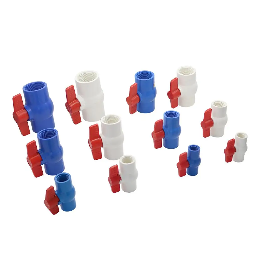 1/" 3/4" " 1,25" 1," 2" внутренняя резьба ПВХ шаровой клапан торцевой клапан винтовые фитинги для водопроводных труб система орошения адаптер 1 шт