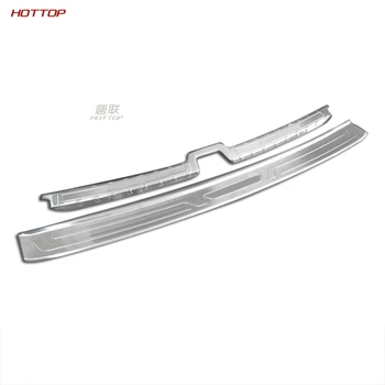 

Stainless Steel Sliver Inner Exterior Rear Bumper Foot Plate Protector Cover for Volvo XC60 2018 2019 2020