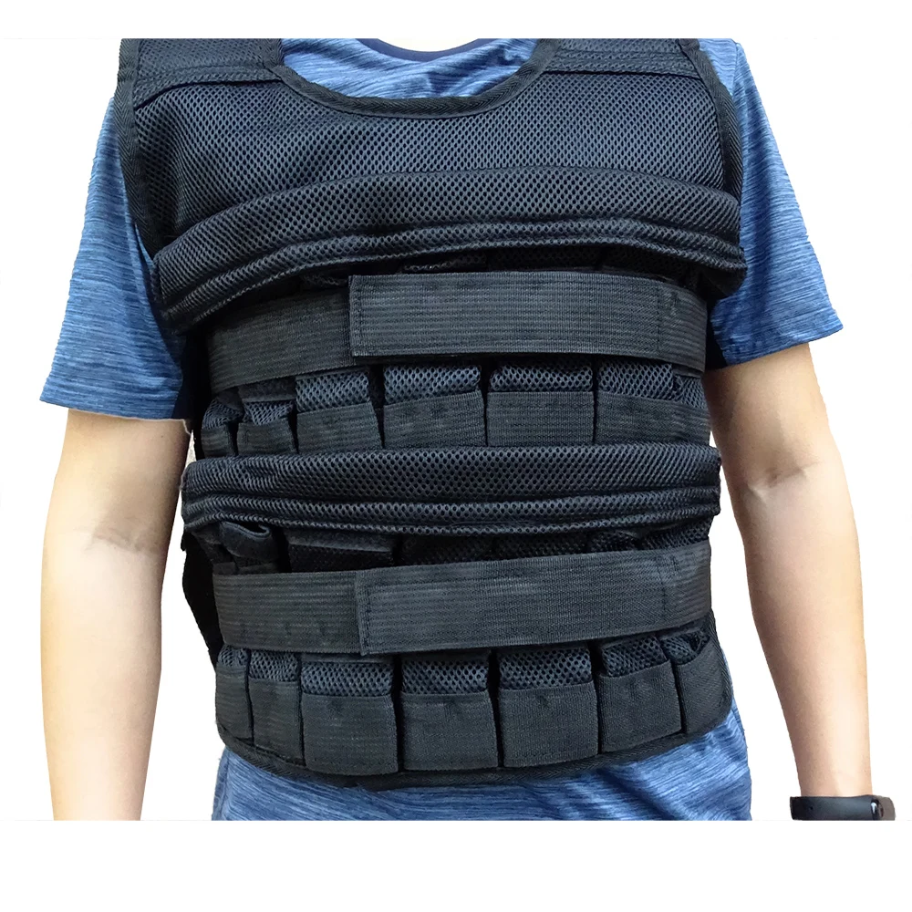 

Adjustable Weight Vest Breathabl 50/20/15kg Load Running Training Waistcoat Sand Weighted Sandbag Vest Loading Weighted Vest