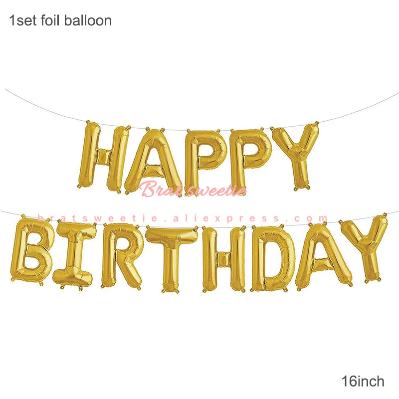 Gold Paper Plates Straws Napkins Bachelorette Party Tableware Adult Birthday Party Supplies Wedding Table Decorations - Цвет: gold HBD balloon