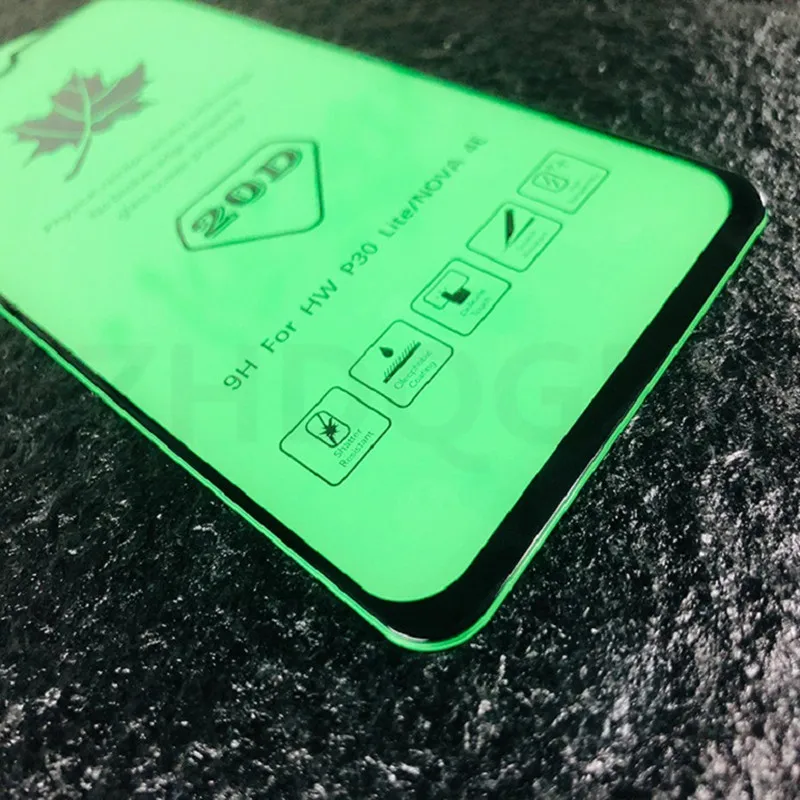 50 шт./лот 20D большая крышка из закаленного стекла для huawei Nova 6 Honor V30 Pro Play 3 3E 20 Lite Enjoy 10 10S пленка для экрана