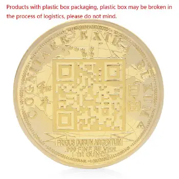 

2014 Peace Freedom Bitcoin Commemorative Coin Silver Plated Collectible BTC Gift Y1QB