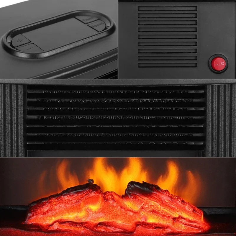 Электрический обогреватель для камина, настольный обогреватель, имитация пламени, обогреватель, портативный обогреватель камина, для офиса, дома