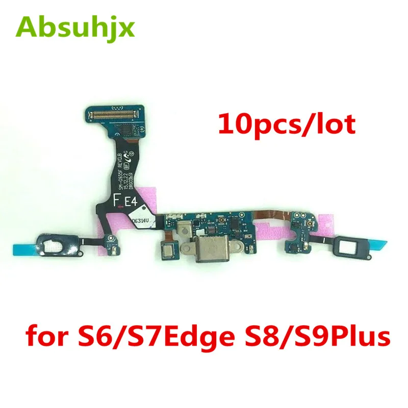 10 шт. зарядный порт гибкий кабель для Samsung S6 S7 Edge S8 S9 Plus G920F G925F G930F G935F G950F G960F G955F USB