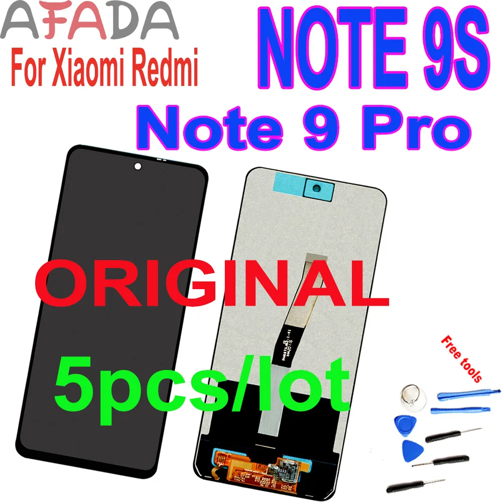 

5pcs/lot 6.67" Original LCD display For Xiaomi Redmi Note 9 Pro Display Touch Screen Digitizer Assembly For Xiaomi Redmi Note 9s
