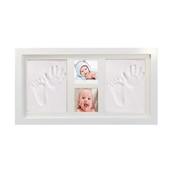 

Lovely Newborn Ink Pad Handprint Footprint Ornaments Photo Frame Baby Birthday Keepsake Gift