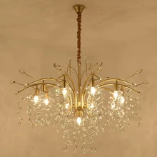 Постсовременная люстра атмосферная хрустальная лампа высокого класса гостиная хрустальная люстра освещение отель Вилла роскошный подвесной светильник