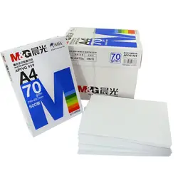 M & G A4 печатная бумага A4 древесная целлюлоза 70 г белая бумага A4 бумага APYVQ959 синяя упаковка