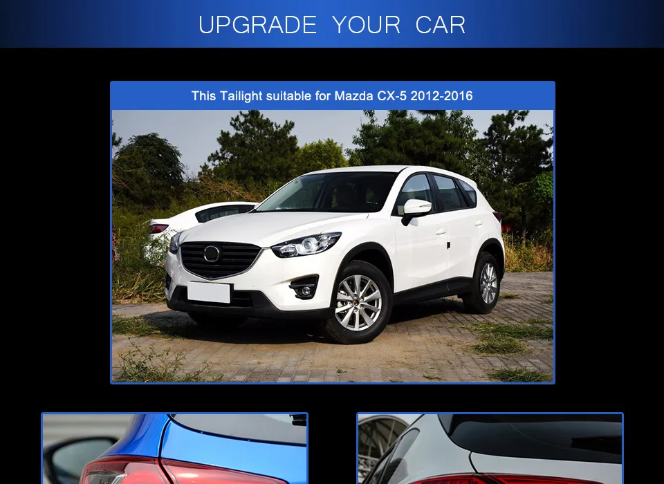 Задний фонарь для автомобиля Mazda CX-5 2013- CX-5 светодиодный задние фары, противотуманные фары Дневные ходовые огни DRL Тюнинг автомобилей Автомобильные аксессуары