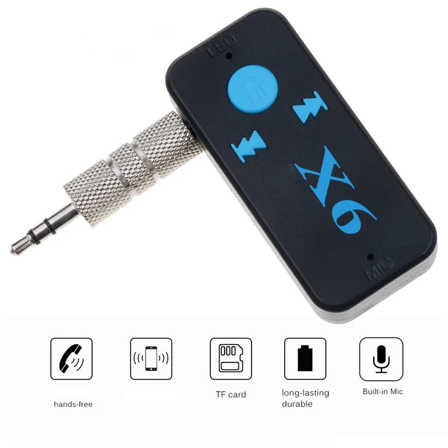 Портативный аудиоприемник 5 0 разъем 3 мм Hi-Fi AUX для ТВ ПК беспроводной адаптер