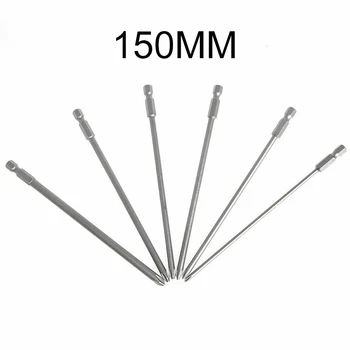 

6Pcs S2 Alloy Steel PH1 PH2 Screwdriver Bit Cross Head 1/4 6.35mm Hex Shank
