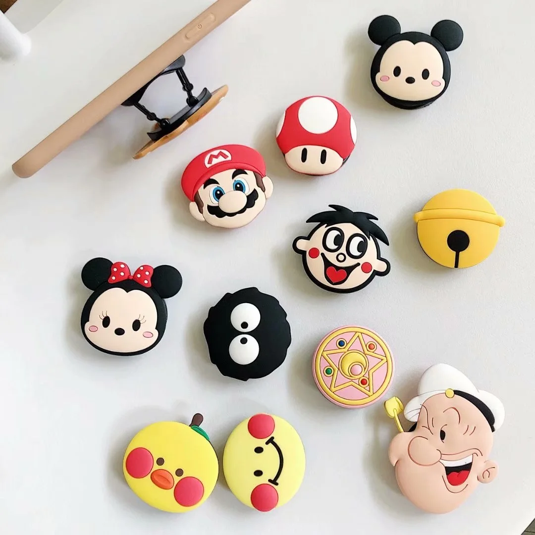 Мультяшный милый силиконовый держатель для телефона универсальный кольца на