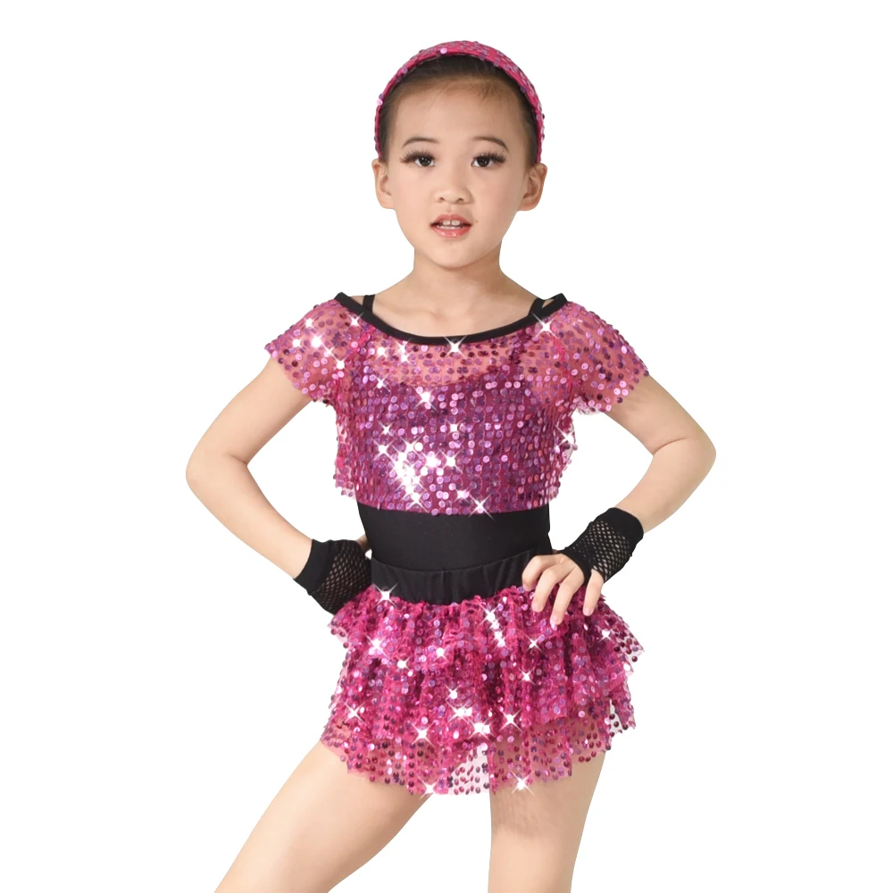 NEW Dance Costume CHILD & ADULT Top Shorts Separates Pink Sequin Jazz Tap GROUP 