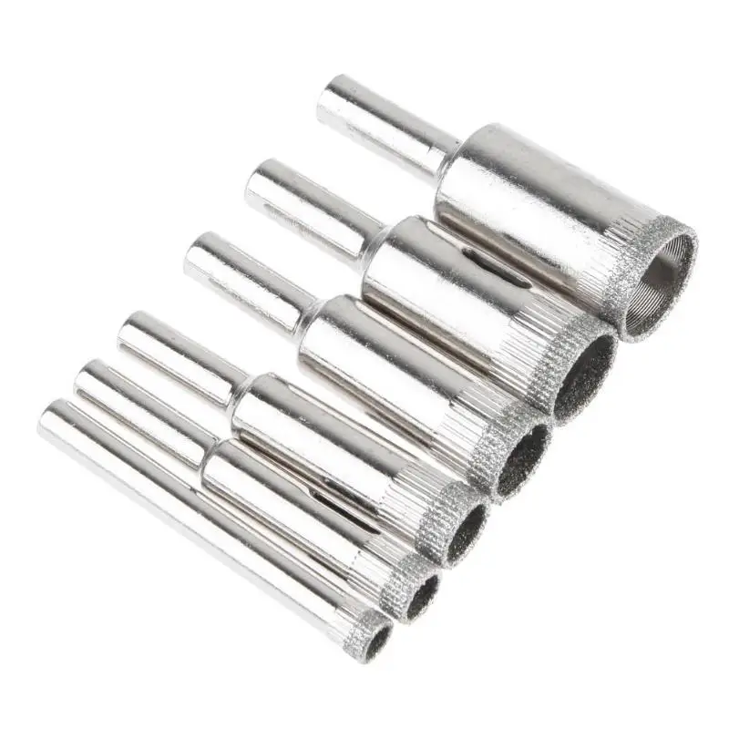 10 Pcs Diamond Drill Bit Set 10 Different Sizes 6Mm To 30Mm Diamond Tools Hole Saw Suitable For Drilling Holes In Glass& Marble