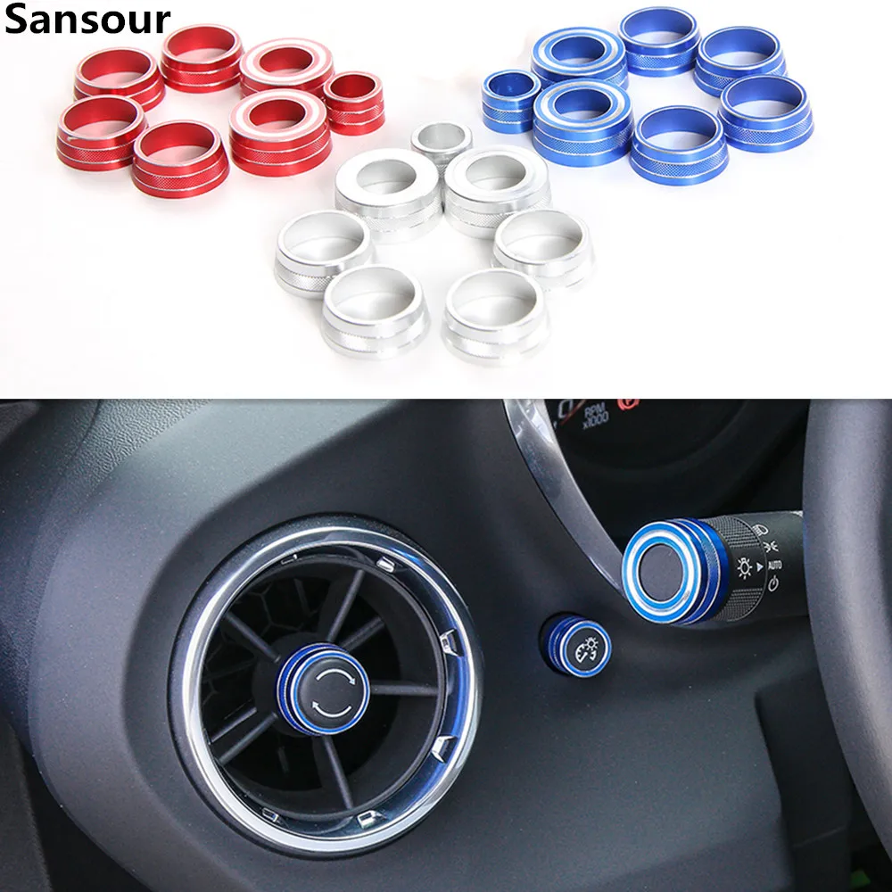 

Sansour Ручка приборной панели автомобиля, кнопка регулировки вентиляции, декоративный чехол для Chevrolet Camaro 2017 и выше, автомобильные аксессуары, Стайлинг