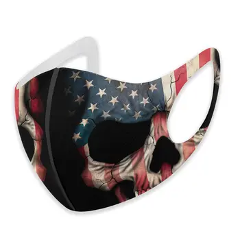 

American Flag print The stylish windproof and dustproof mask can clean the dustproof external shielding cloth.