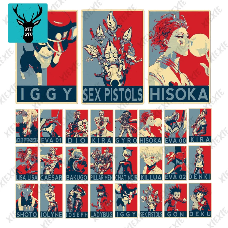 Аниме постер JOJO с итальянской мангой жестяное настенное украшение для дома