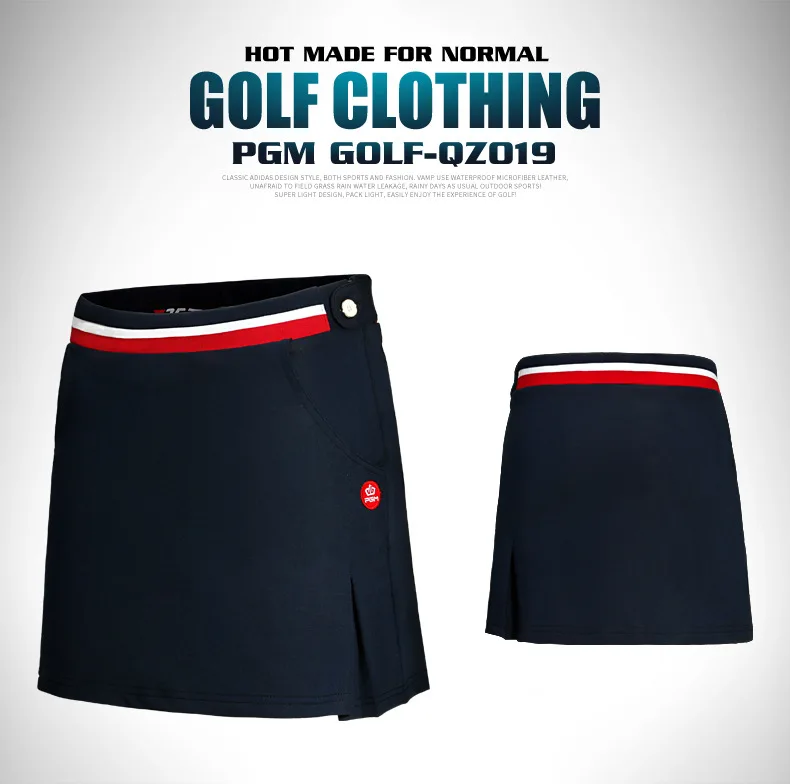 PGM платье для гольфа Женская юбка для гольфа летняя дышащая однотонная женская юбка для гольфа
