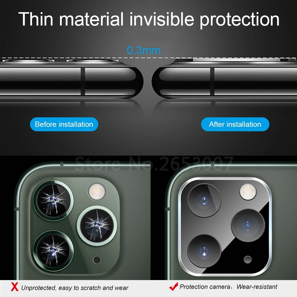 Роскошный защитный чехол для задней камеры для iPhone 11 Pro Max 11 металлический объектив для камеры из титанового сплава для iPhone 11 Pro XR XS MAX XS