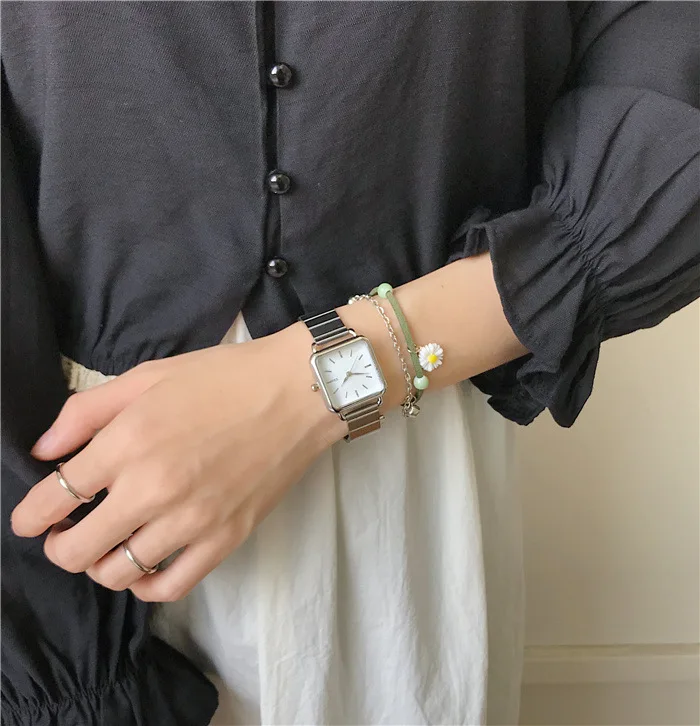 Simple Silver Women Watches Ulzzang Brand Exquisite Stainless Steel Ladies Wristwatches Fashion Minimalist Female Quartz Clock