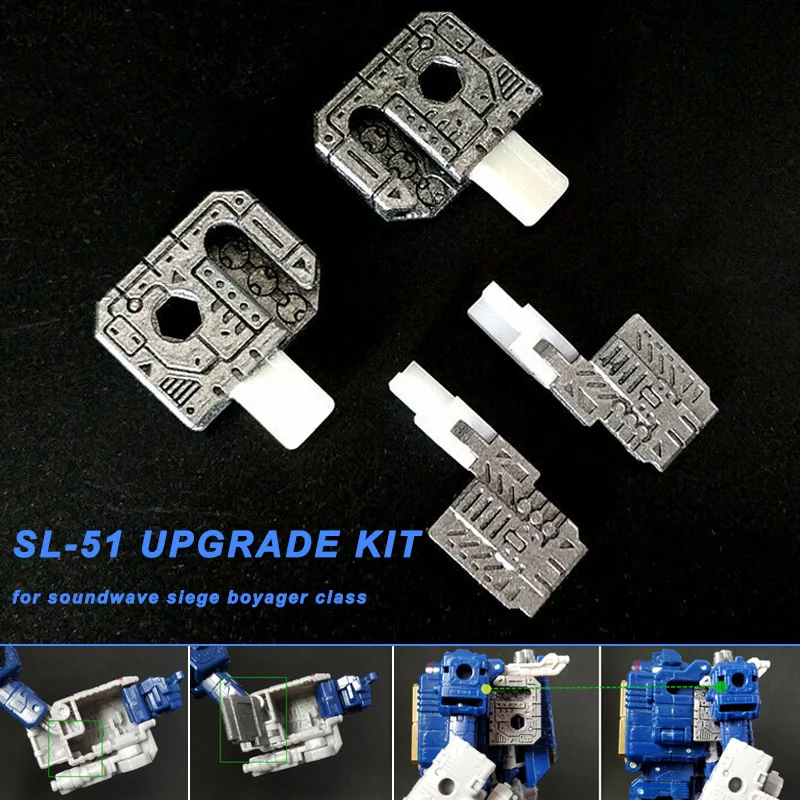 4 Pcs 3D Print SL-51 Upgrade Kit Accessories for Soundwave Siege Voyager Class JA55 4 Pcs 3D Print SL-51 Upgrade Kit Accessories for Soundwave Siege Voyager Class JA55