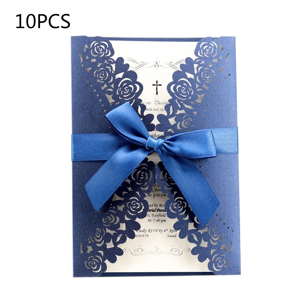  10Pcs Laser Cut Wedding Invitations Cards + Envelope & Inner sheet Wedding Friends Invite Gift Card - 4.00054E+12