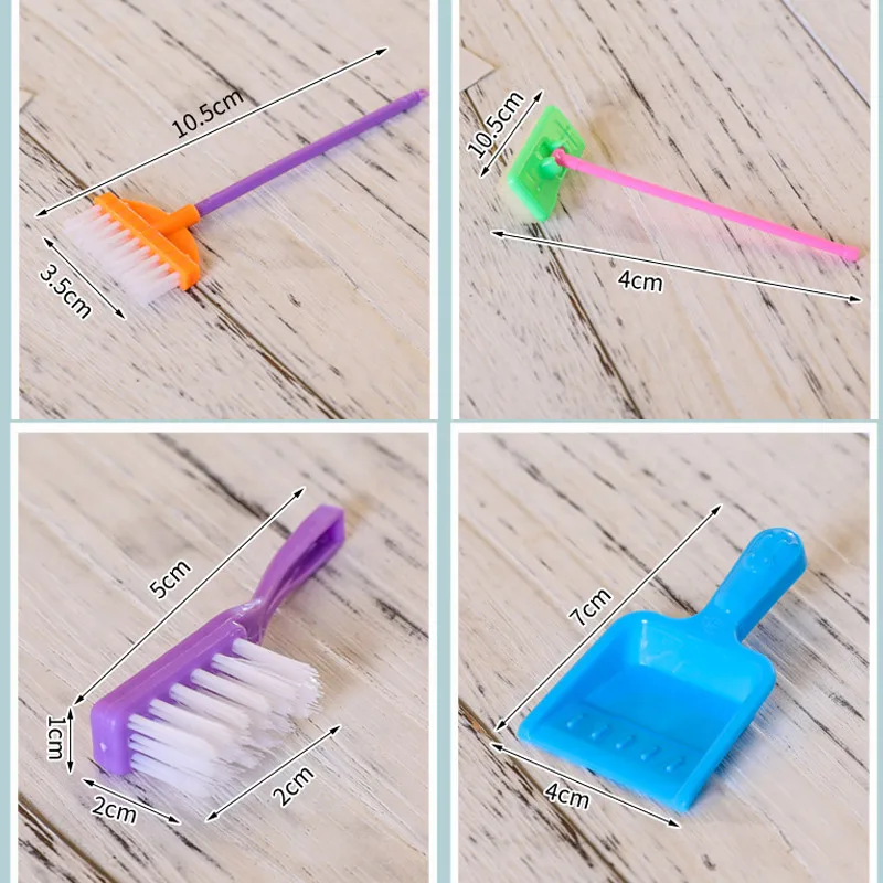 New Hot 9 Pcs/Set Kid Pretend Play Mini Housekeeping Tools Kitchen Home Cleaning Broom Brush Toy SMR88