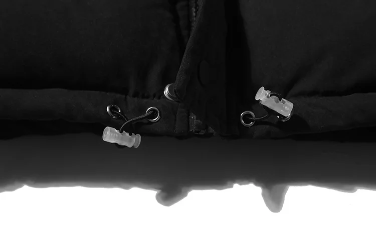 ICPANS/парка с карманами на молнии, с цветными вставками, со съемным капюшоном, уличная одежда, толстая парка с хлопковой подкладкой, куртки в стиле хип-хоп