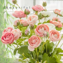 80cm  Simulation Flower Camellia Rose 8 Flower Head Peony Bouquet Living Room Floor Floral Shooting Props Silk Flower Peony