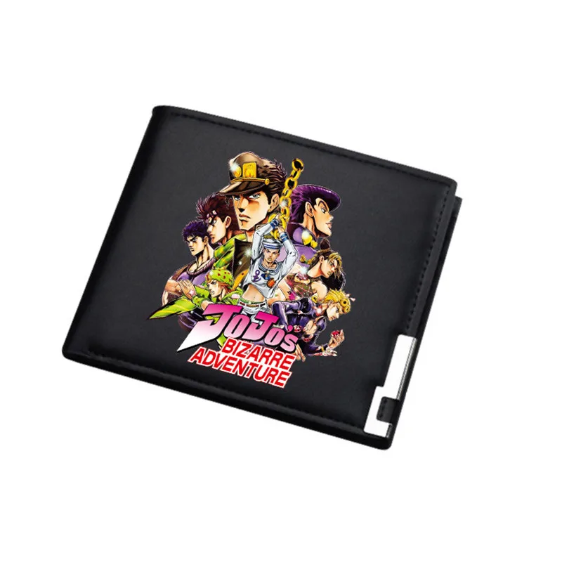 JoJo's Необычные Приключения деньги сумка студентов ID держатель для карт из искусственной кожи короткий кошелек унисекс мультфильм Carteira подарок портмоне - Цвет: 9