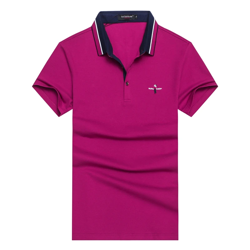 12 Брендовая индивидуальная рубашка поло с отворотом, Camisa Masculina, модная мужская рубашка поло, деловая Повседневная однотонная мужская рубашка 3XL - Цвет: 12