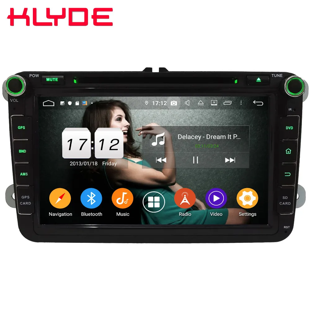 Klyde ips 4G Android 9 Восьмиядерный 4 Гб+ 64 Гб DSP BT автомобильный DVD мультимедийный плеер радио для Volkswagen T5 CC Eos Golf Polo Beetle Caddy