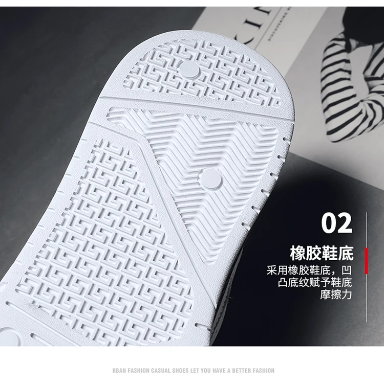 New Autumn Fashion White Sneakers For Men Classic Lace-Up High Style Autumn Vulcanized Flat With Casual Shoes Size 39-44