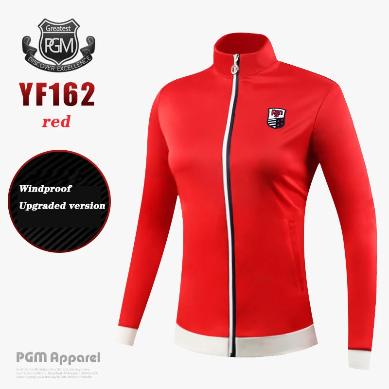 Red Waterproof Coat Гольф Теннис; бейсбол одежда женские куртки водонепроницаемый пальто осень зима леди куртка девять очков брюки костюм Спортивная ветровка - Цвет: Red Waterproof Coat