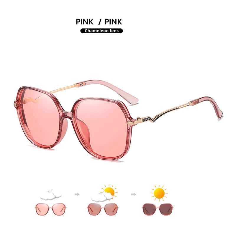 Top Luftfahrt Polarisierte Dame Oversize Sonnenbrille Photochrome Vintage  Frauen Sonne Brille Reise Fahren Weibliche Marke oculos de sol - AliExpress